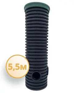 Дренажный колодец d340 h5500 с зеленой крышкой (отводы 110 мм) 0